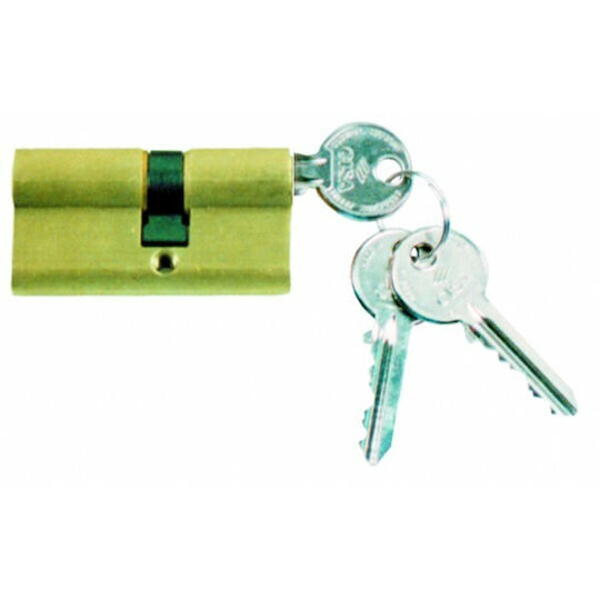 Cisa Lock Cylinder Security 70mm (27-43) with 3 Keys Gold