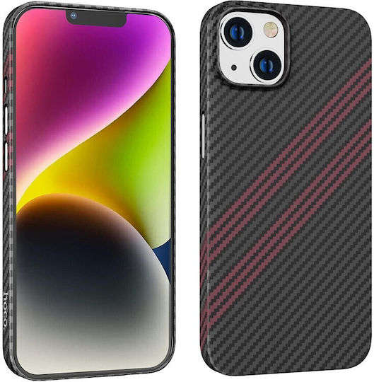 Hoco Slim Umschlag Rückseite Kunststoff Black / Red (iPhone 14 Plus)