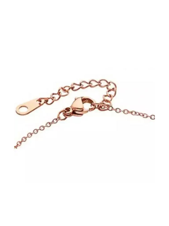 Women's 316L steel necklace rose-gold Art 07068