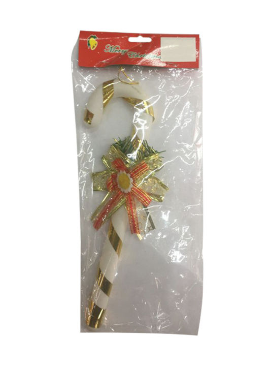 AGC Christmas Cane Ornament White