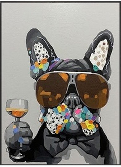 Lalos Stupid Dog Painting on Canvas 80x100cm