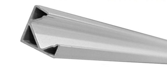 Adeleq External Aluminum Profile for LED Strip Corner 200x1.9x1.9cm