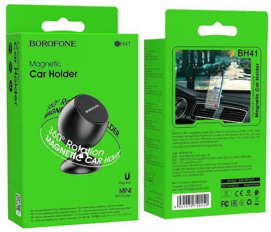 Borofone BH41 Triumphant Suport Auto pentru Telefon cu magnet Neagră