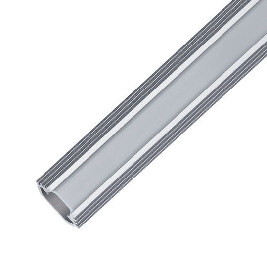 Elmark Профил на алуминиеви ленти LED за открито Ъглово с опал протектор 100x2.7x2.7см