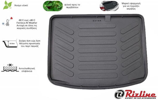 Carner Trunk Mat Tray Type for Fiat Bravo 2008-2014 Black