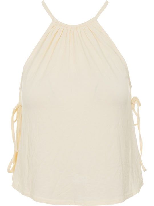 Women's Summer Blouse Sleeveless Cream