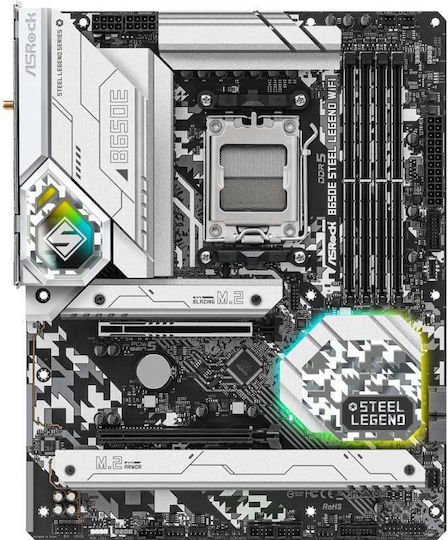 ASRock B650E Steel Legend WiFi Motherboard ATX με AMD AM5 Socket 90-MXBJY0-A0UAYZ
