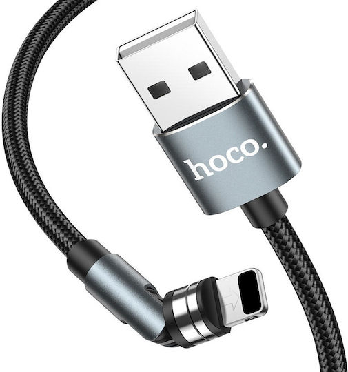 Hoco U94 Braided / Magnetic USB to Lightning Cable Μαύρο 1.2m