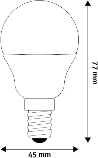 Avide ABMG14WW-2.5W Λάμπα LED 2.5W 77mm για Ντουί E14 και Σχήμα G45 Θερμό Λευκό 250lm