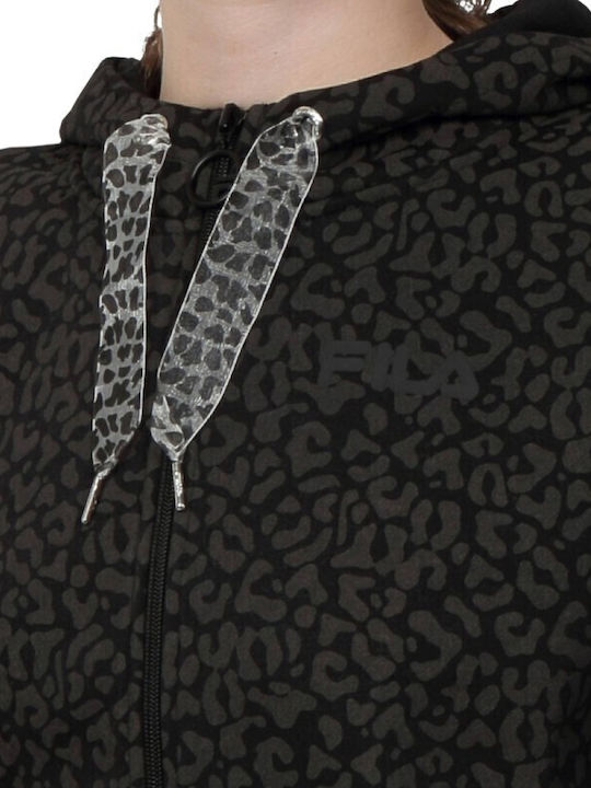 Nile Zip Hoodie Cropped Women's Sweatshirt Jacket Hooded Black