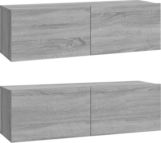 Living Room TV Unit Grey Sonoma L100xW30xH30cm