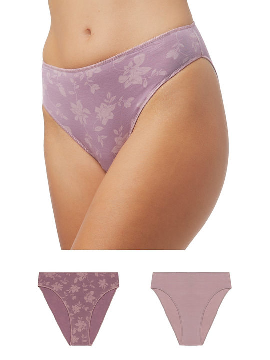 Minerva Women's Slip 2Pack Lilac/Purple