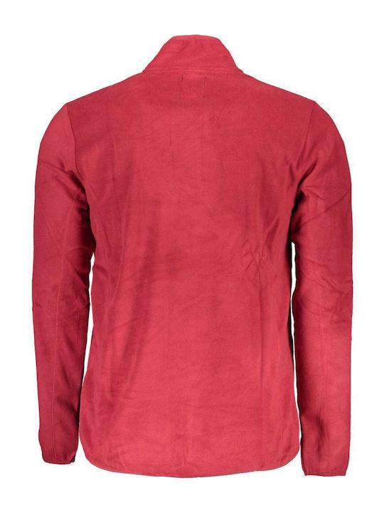 Gian Marco Venturi Foglia Men's Long Sleeve Blouse with Zipper Red