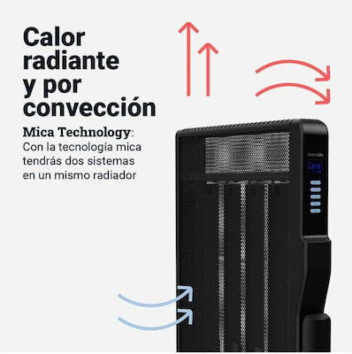 Universal Blue Formosa 4020B Convector pardoseală 2000W Mica cu Termostat Electronic și WiFi 58.5x69.5cm Negru