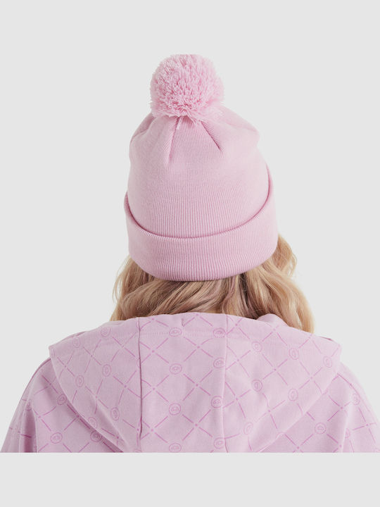 Pasteria Pom Pom Beanie Beanie Knitted in Pink color