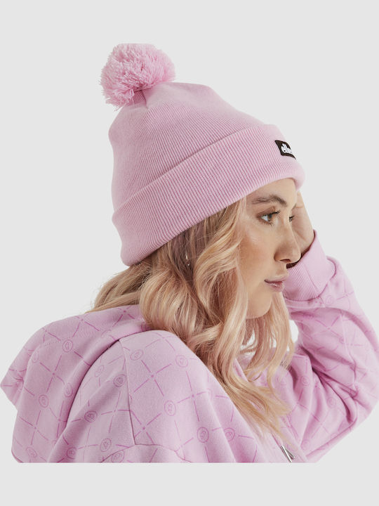 Pasteria Pom Pom Beanie Beanie Knitted in Pink color