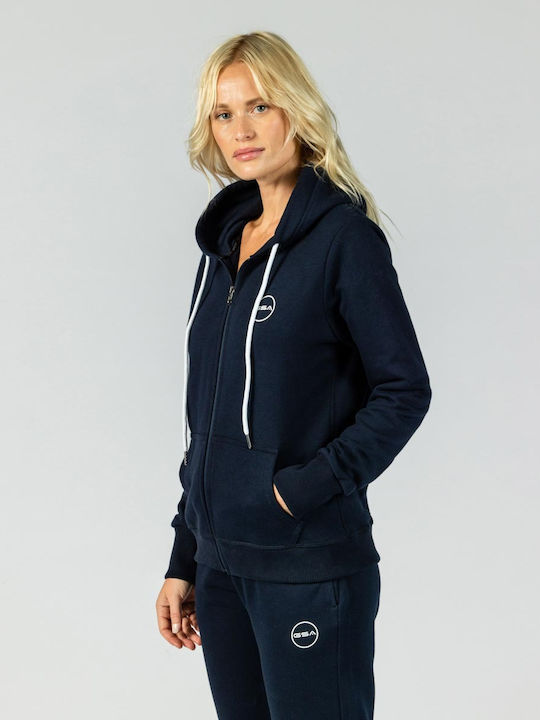 Damen Sweatshirt mit Kapuze Blau