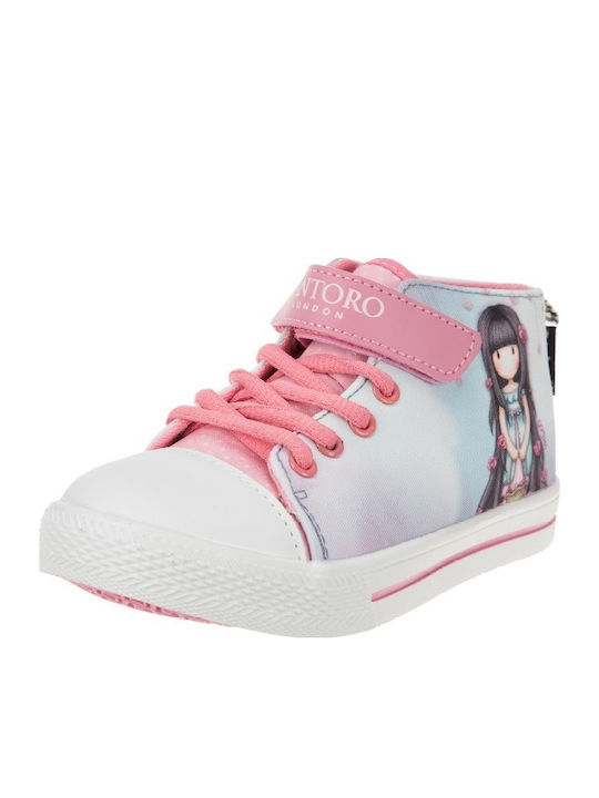 Santoro Gorjuss Παιδικά Sneakers High με Σκρατς Ροζ