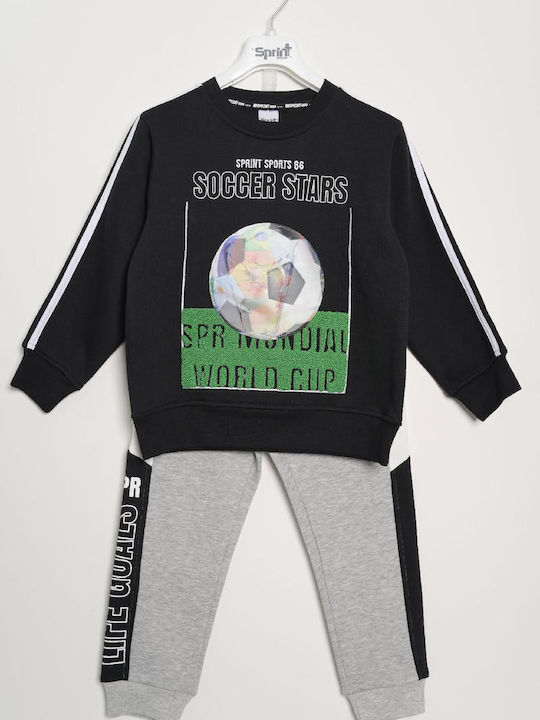 Sprint Kids Sweatpants Set Black 2pcs