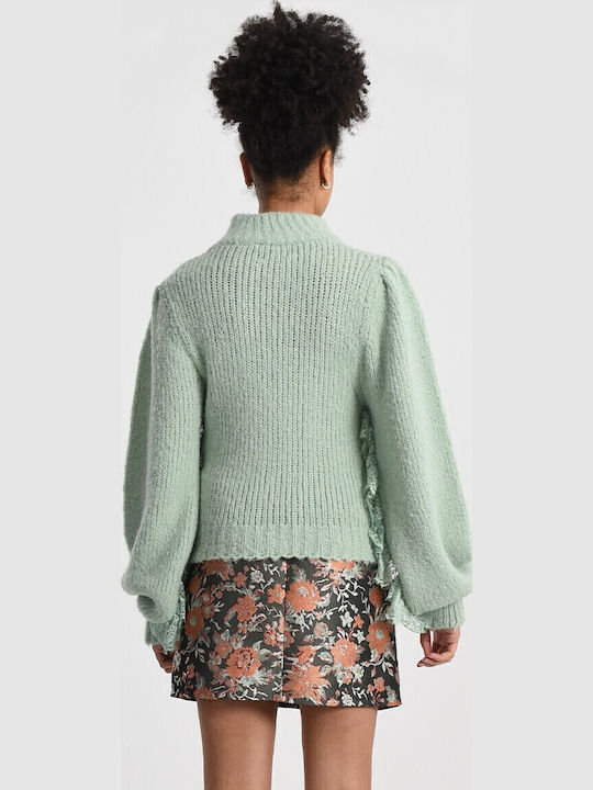 Damen Langarm Pullover Grün
