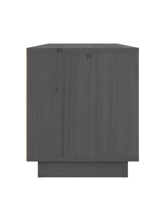 vidaXL TV-Ständer aus Massivholz Grau M80xT34xH40cm
