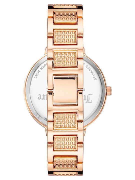 Juicy Couture Women's Watch with Pink Gold Metal Bracelet