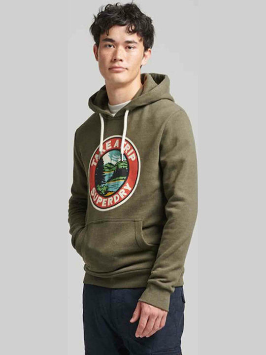M D2 Sweatshirt with Hood Khaki
