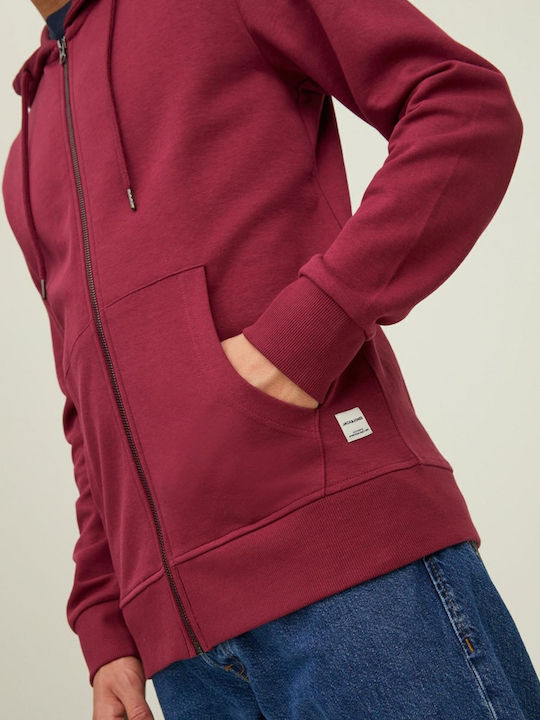 Sweatshirt with Hood Burgundy