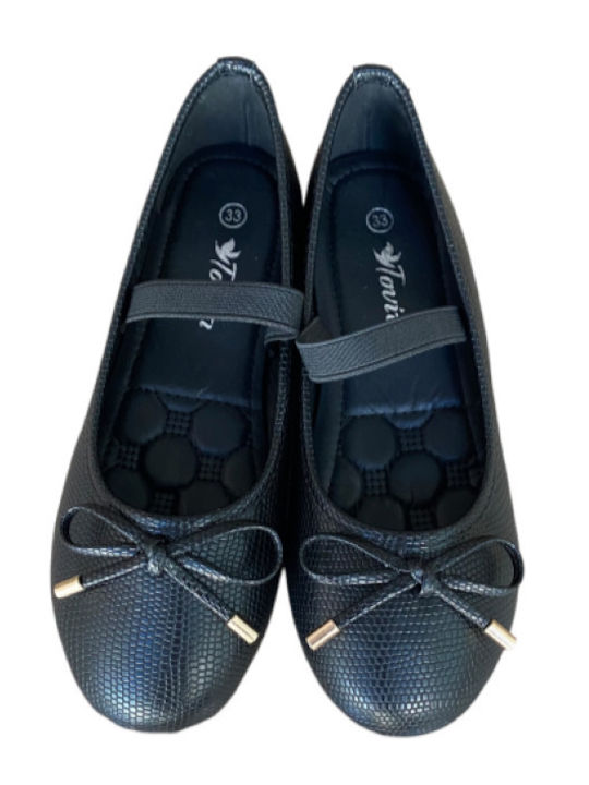 Τουίτι Kids Ballerinas with Elastic Strap Black