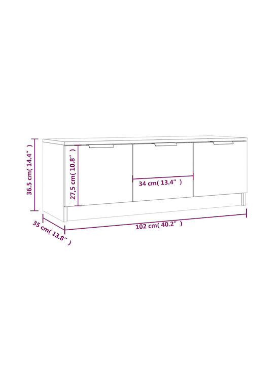 TV-Ständer Rauch Eiche M102xT35xH36.5cm