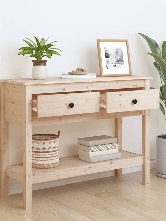 Solid Wood Console Table L100xW35xH75cm