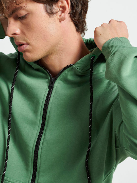 Sweatshirt mit Kapuze in Grün