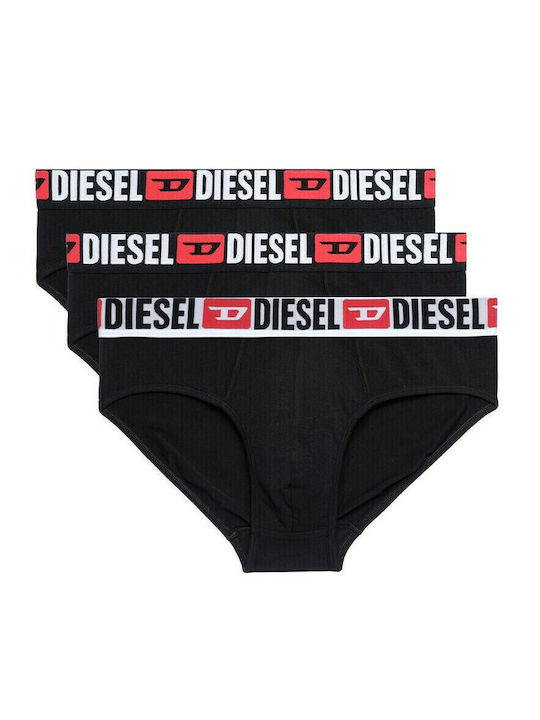 Diesel Men's Slips Black 3Pack