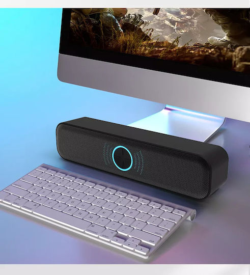 Honk Computerlautsprecher mit RGB-Beleuchtung und Leistung 10W in Schwarz Farbe