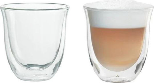 De'Longhi Cappuccino Set Σετ Ποτήρια Καφέ/Freddo από Γυαλί 190ml 5513214601 2τμχ