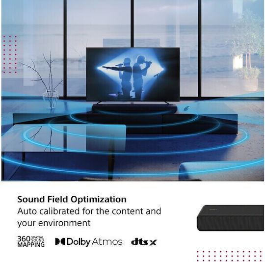 Sony HT-A3000 Саундбар 3.1 Bluetooth, HDMI и Wi-Fi 250W с Дистанционно Черен