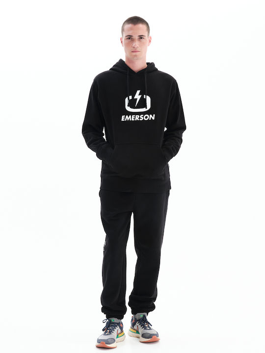 Sweatshirt with Hood Black