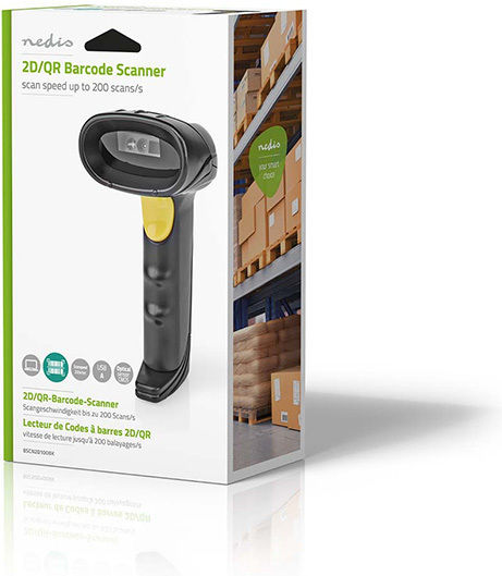 Nedis Handheld Scanner Wired with 1D Barcode Reading Capability
