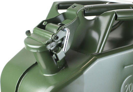 AMiO Metallic Dual Position Fuel Can 20lt Green
