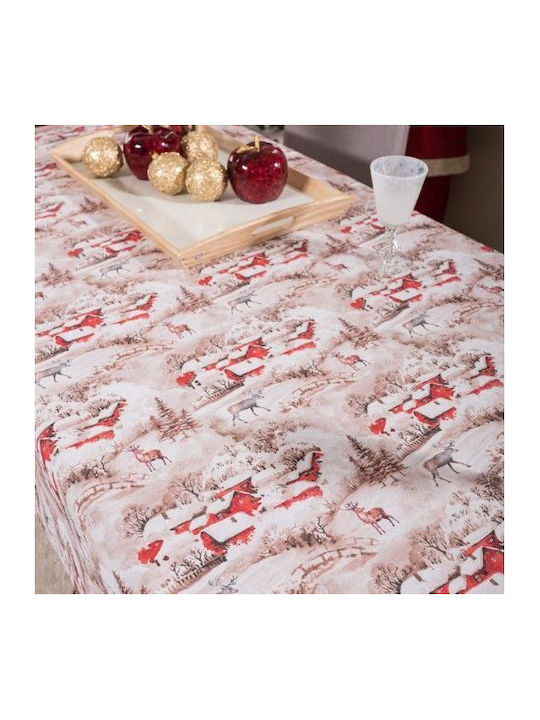 Teoran Christmas Tablecloth Fabric Multicolour L220xW135cm.