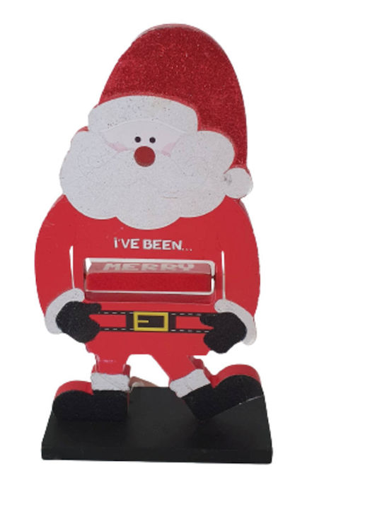 Dekorativer Weihnachtsmann aus Holz 21cm