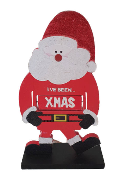 Dekorativer Weihnachtsmann aus Holz 21cm