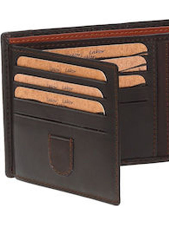 Leather Men's Wallet Classic with RFID Brown