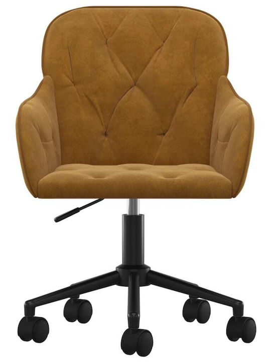 Rotativă Scaun Vizitator cu Brațe & Roți Cafea 56x61x78cm 2buc