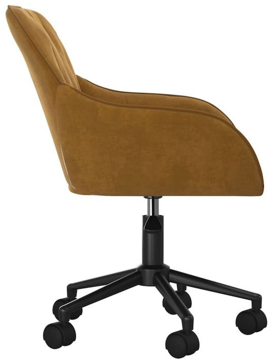Rotativă Scaun Vizitator cu Brațe & Roți Cafea 56x61x78cm 2buc