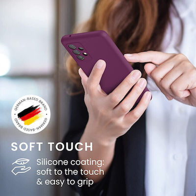 KWmobile Flexible Rubber Umschlag Rückseite Silikon Bordeaux Purple (Galaxy A52 / A52s) 54347.187