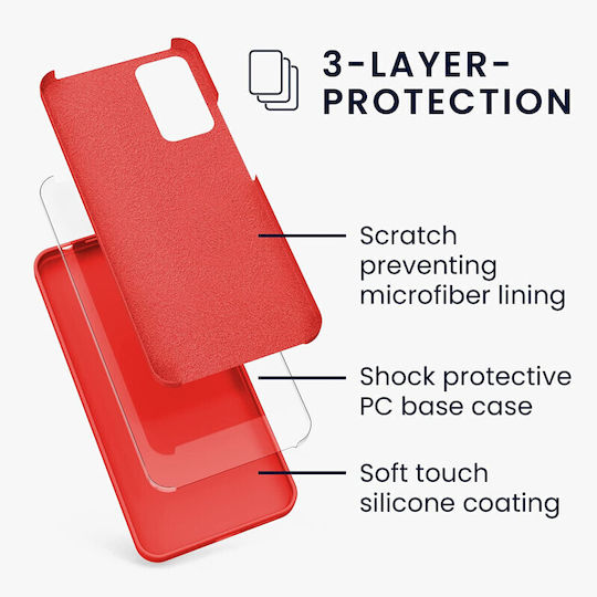 KWmobile Rubberized TPU Back Cover Σιλικόνης Κόκκινο (Redmi Note 11 Pro)