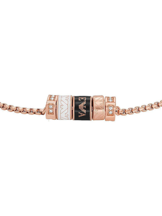 Emporio Armani Bracelet made of Steel Gold Plated with Zircon