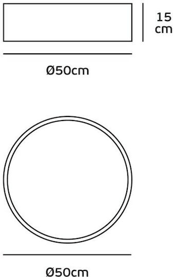 VK Lighting Deckenleuchte 50cm Weiß mit Fassung E27