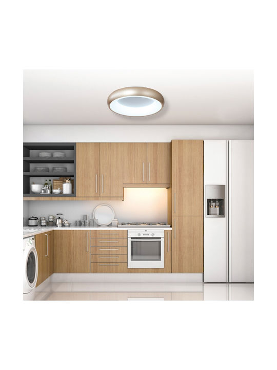 Inlight Ceiling Mount Light 60cm Black with Integrated LED and Remote Control